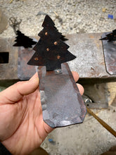 Load image into Gallery viewer, Christmas Tree Tea Light Sculpture - with copper ornaments