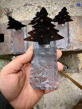 Load image into Gallery viewer, Christmas Tree Tea Light Sculpture - with copper ornaments