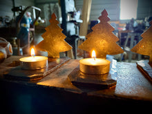 Load image into Gallery viewer, Christmas Tree Tea Light Sculpture
