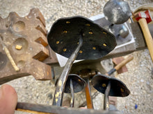 Load image into Gallery viewer, Mushroom desk art sculpture with brass studs