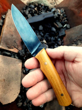 Load image into Gallery viewer, Cold blued drop point with osage handle
