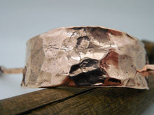 Load image into Gallery viewer, Hand forged hammered copper fiddlehead hair barrette