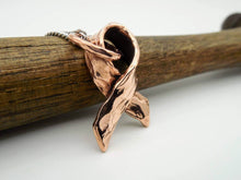 Load image into Gallery viewer, Hand forged copper breast cancer awareness necklace