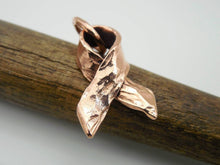Load image into Gallery viewer, Hand forged copper breast cancer awareness necklace
