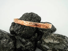 Load image into Gallery viewer, Hand forged hammered copper cuff bracelet