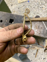 Load image into Gallery viewer, Brass Celtic Fibula Brooch
