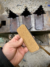 Load image into Gallery viewer, Christmas Tree Tea Light Sculpture - with copper ornaments
