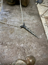 Load image into Gallery viewer, Forged stainless steel necklace with filework
