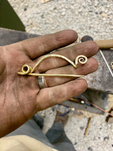 Load image into Gallery viewer, Brass Celtic Fibula Brooch
