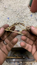 Load and play video in Gallery viewer, Brass Celtic Fibula Brooch
