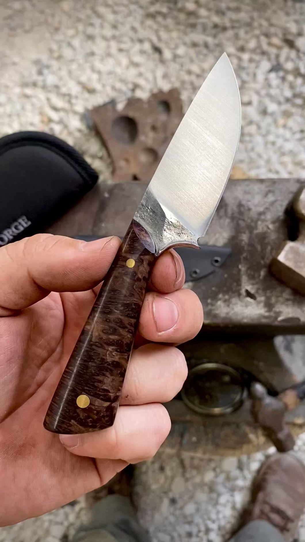 Valiant EDC Knife - Redwood Burl