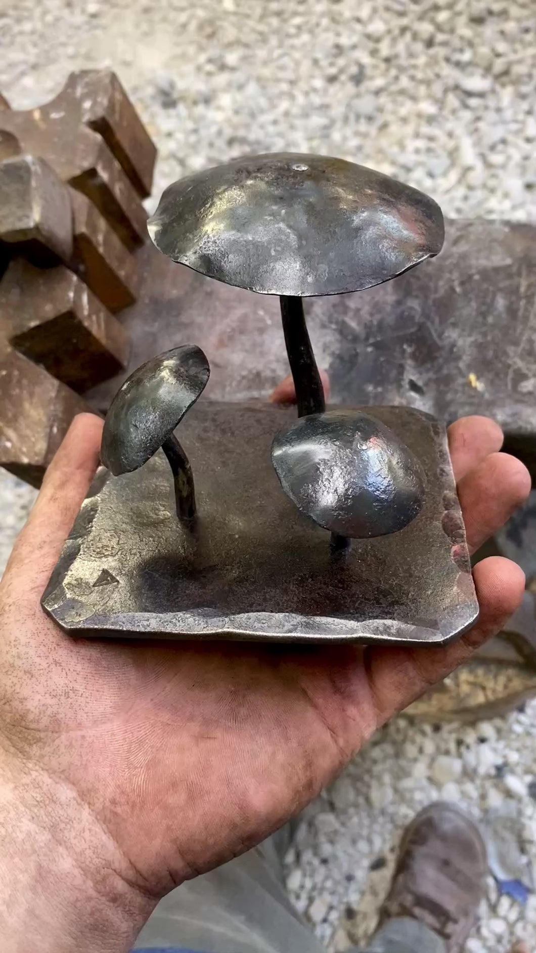 Mushroom sculpture desk art