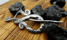 Load image into Gallery viewer, Hand forged stainless steel hair barrette
