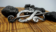 Load image into Gallery viewer, Hand forged stainless steel hair barrette
