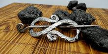 Load image into Gallery viewer, Hand forged stainless steel hair barrette
