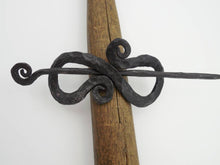 Load image into Gallery viewer, Hand forged stainless steel hair barrette
